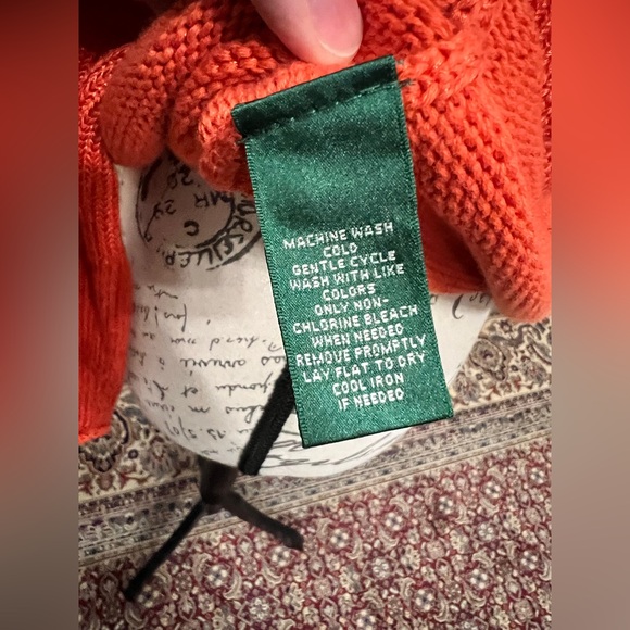 Ralph Lauren Orange Sweater in Women’s Size Medium - Picture 5 of 5